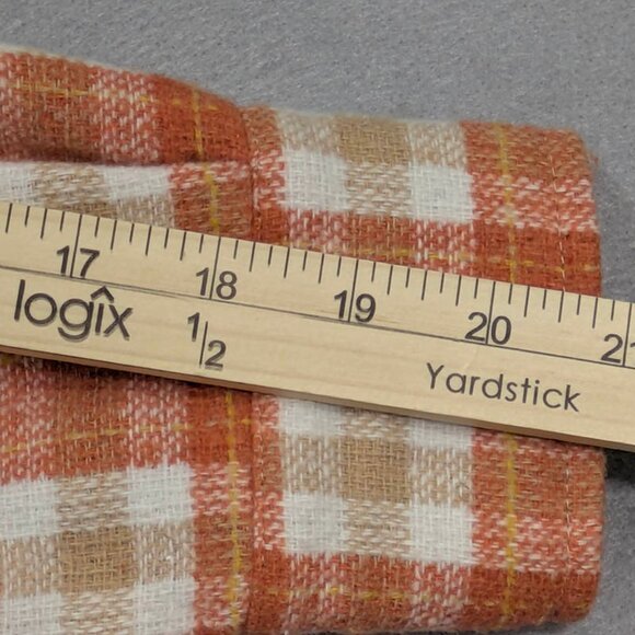 Easel Shacket Womens S Orange Plaid Lumberjack 90s Grunge Streetwear Fall Wool - Picture 7 of 9